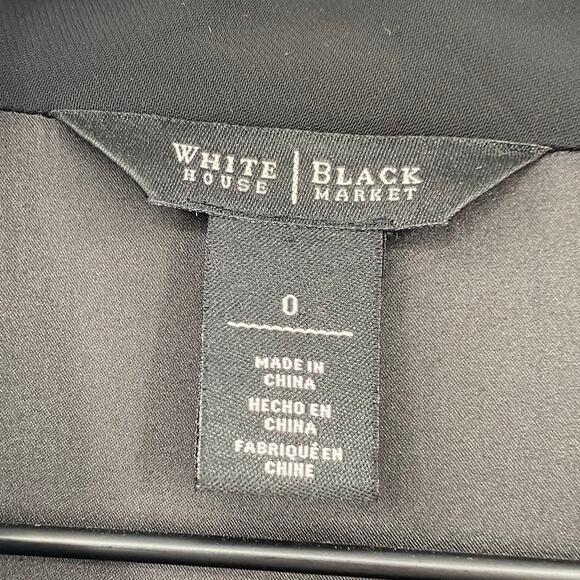 White House Black Market Tuxedo Jumpsuit Sleeveless Straight Leg Black Womens 0 - Picture 6 of 8